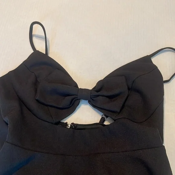 Lulus Better Bow-lieve It Black Skater Dress Size L - Picture 8 of 15